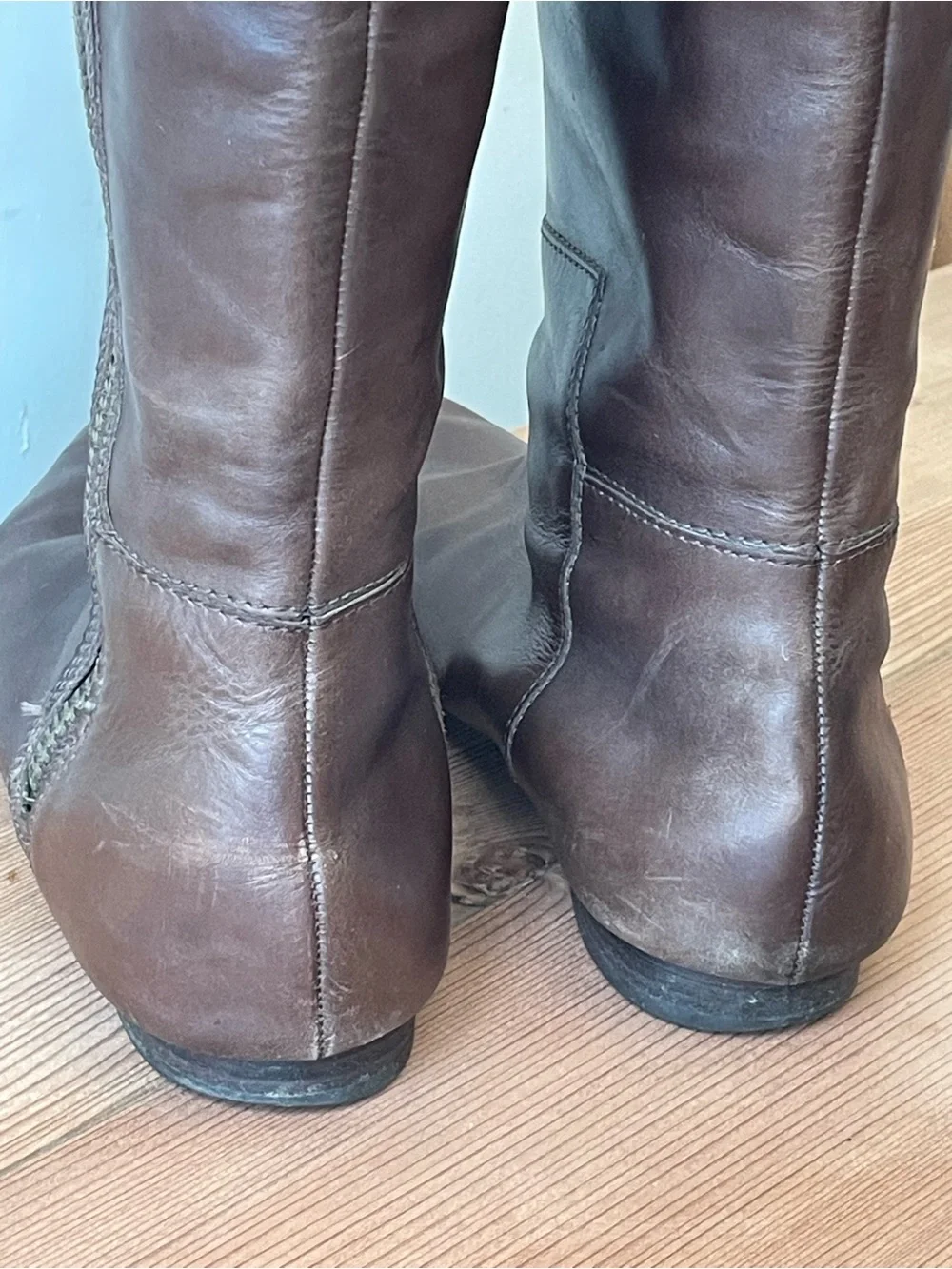 VINTAGE KORS by Michael Kors Brown Leather Riding Boots 9.5